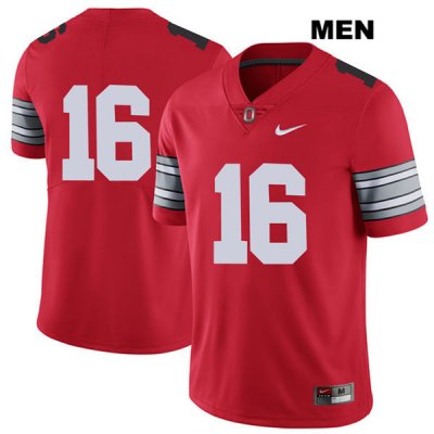 Men's NCAA Ohio State Buckeyes Cameron Brown #16 College Stitched 2018 Spring Game No Name Authentic Nike Red Football Jersey RX20N52XJ